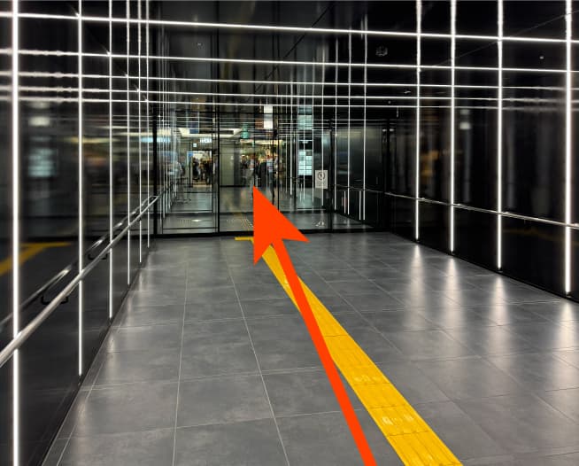 にしたんARTクリニック名古屋栄院へ駅から徒歩で向かう道順を説明した画像